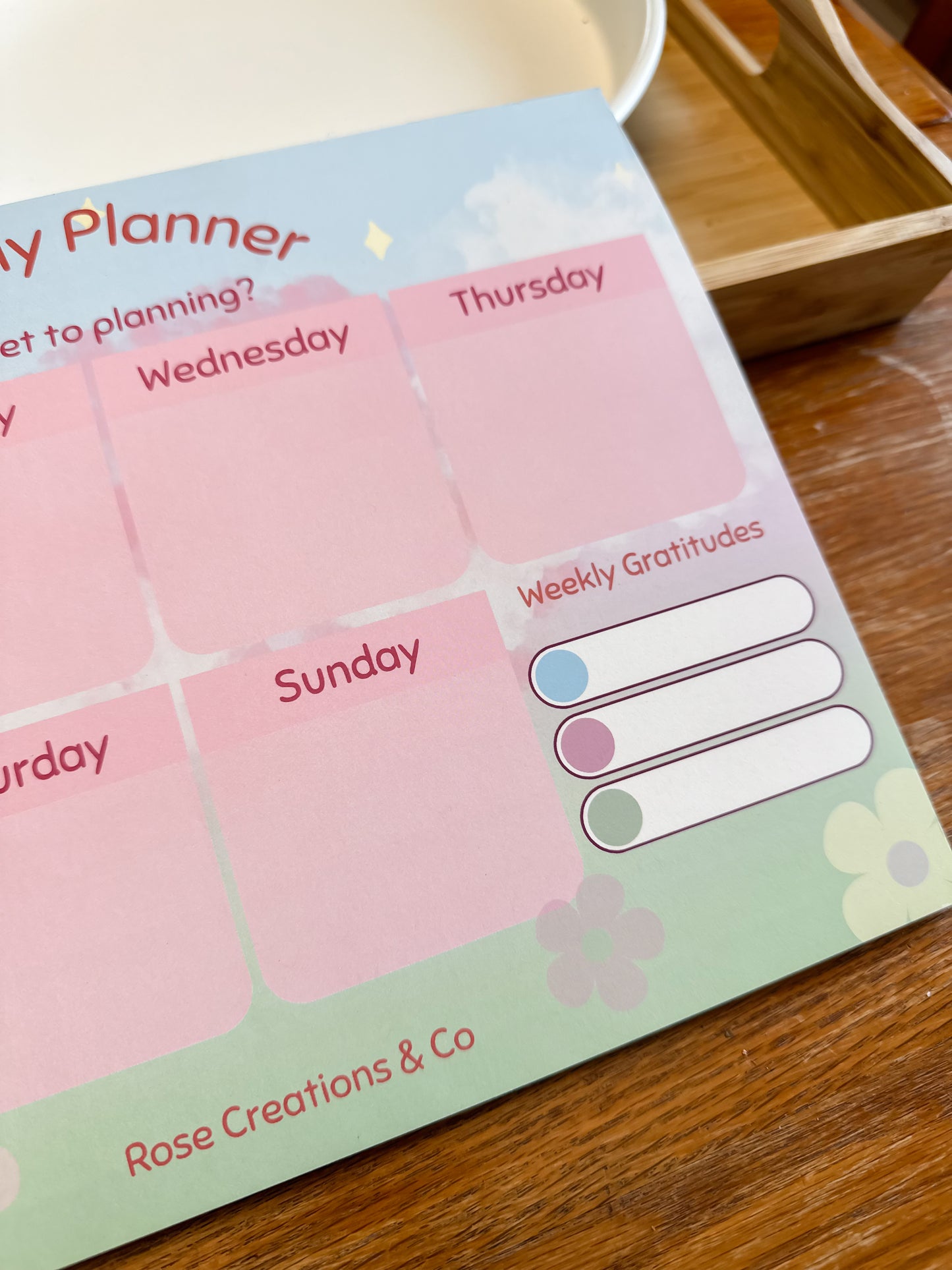 Rose Creations Weekly Planner / Agenda Hebdomadaire Rose Creations