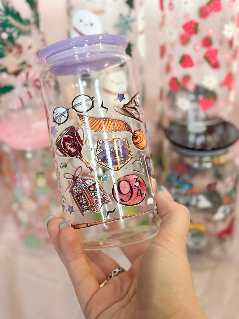 Harry Potter Glass Can Cup / Verre D'Harry Potter