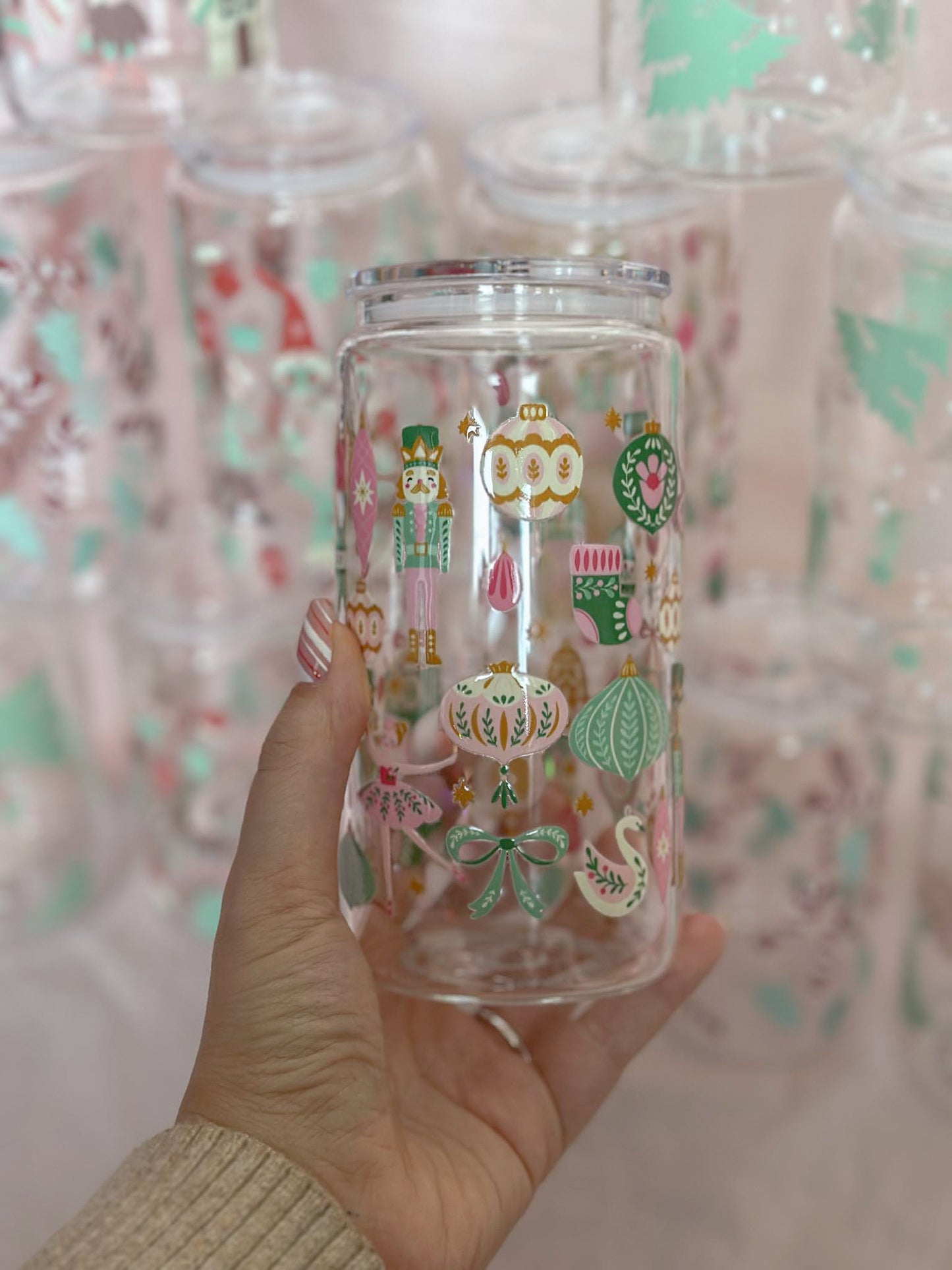 Nutcracker Glass Can Cup / Verre en Vitre Casse Noisette